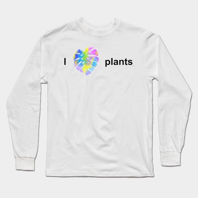 I Heart Plants Long Sleeve T-Shirt by HousePlantHobbyist